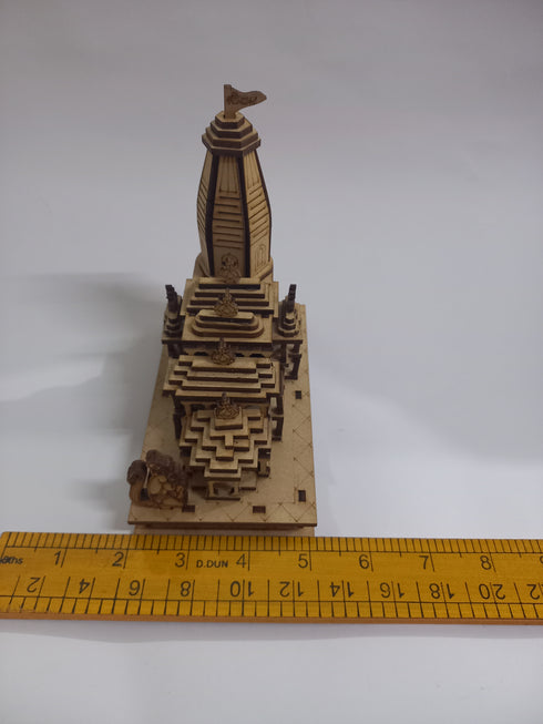 Wooden Ayodhya Ram Mandir with Light